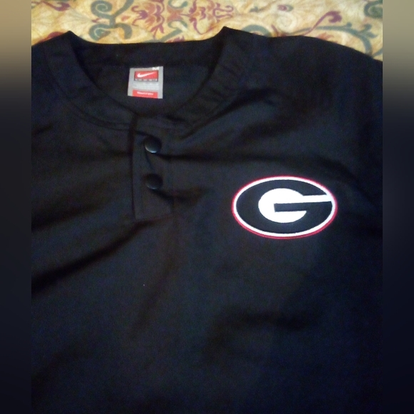 Nike Georgia Bulldogs UGA Team Pullover Fit Dry Performance Shirt Men's M Black - Picture 3 of 10